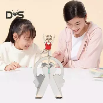 1 набор DIY Balance Athlete Model Kit Handmade Wooden Puzzle Kacheling Men Building Crafts Kids STEM Educational Science Experiment Toy Sets