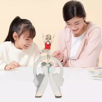 1 набор DIY Balance Athlete Model Kit Handmade Wooden Puzzle Kacheling Men Building Crafts Kids STEM Educational Science Experiment Toy Sets