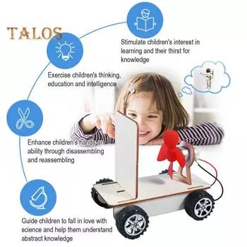 1 набор DIY Newtonian Mechanics Model Vehicle Kit Handmade Wooden Puzzle Acting Force Demonition Car Construction Crafts STEM Science Experiment Toy Sets