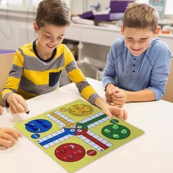 1 набор для игры в шахматы на 4 игрока с резиновой шахматной доской 35 см 16