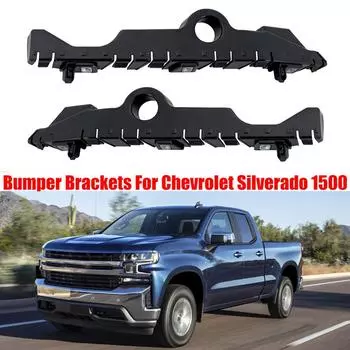 1 пара черных кронштейнов переднего бампера, подходящих для Chevrolet Silverado 1500 2019-2023 GM1043155
