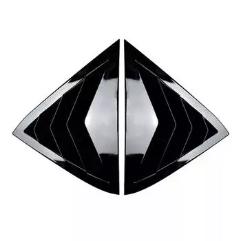 1 Pair Car Rear Door Glass Shutter Louver Cover Trim Glass Louver Shutter Trim For Ford Fiesta MK7 MK7.5 2009-2017