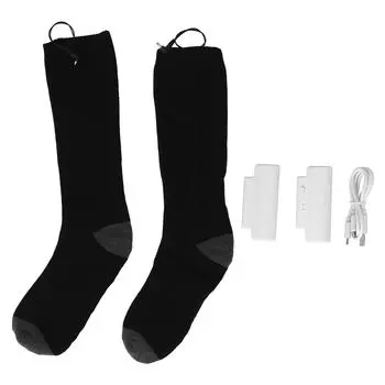 1 Pair Electric Heated Socks 3 Levels Temperature Control 2200mah Heated Socks Rechargeable for
