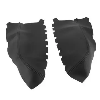 1 Pair Front Door Panel Armrest Cover Protective Scratch Resistant Enhanced Comfort Microfiber чёрный