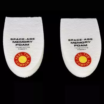 1 Pair Heel Cups Spur Pads Cushions Shoes Insert for Plantar Fasciitis Heel Pain White