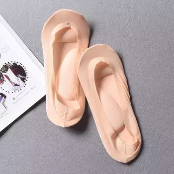 1 pair Ice Silk Foot Massage with Gel Pads 3D Socks Invisible Socks Sock Slippers Arch Support