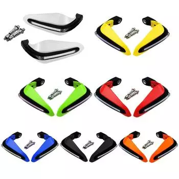 1 Pair Motorcycles Handguards LED Hand Guards Crash Protection Anti-fall, Windproof and Anti-collision белый