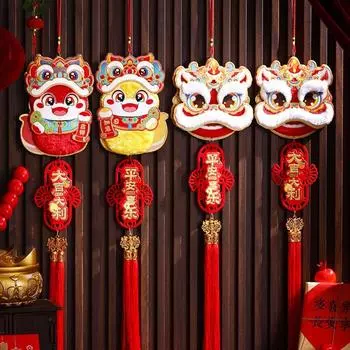 1 Pair Plush Fu Character Hanging Ornament 2025 New Year Lucky Pendant Celebration Party Style 4