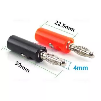 1 Pair Red+Black Banana Plug Connector For Speaker Wire Pin Audio Speaker Screw 4mm Banana Plugs DIY Connectors