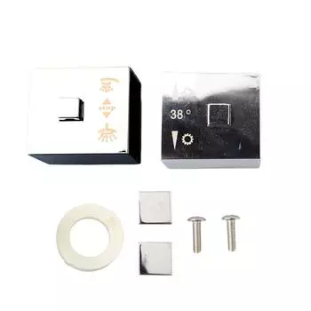 1 Pair Square Shower Temperature Control Handle Knob Chrome Thermostatic Handle Home Improvement Bathroom Accessories Shower CHINA