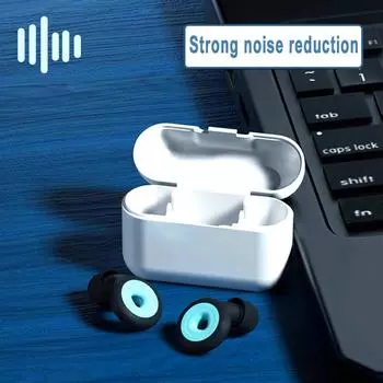1 Pair Swimming Training Noise Reduction Earplug Soft Silicone Ear Muffs Noise Protection Travel Reusable Waterproof Ear Plugs белый