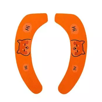 1 Pair Toilet Seat Cover Cartoon Washable Cuttable Adhesive Toilet Seat Cushion Four Seasons