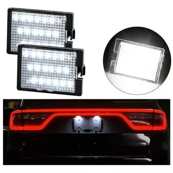 1 Pair White Led License Plate Lights For Dodge Durango 201420152016-2021