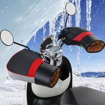 1 Pair Winter Motorcycle Electric Bicycle Windproof Warm Strip Windproof Reflective With Heating Tools Thickened Handlebar F7E8