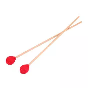 1 Pair Yarn Head Keyboard Marimba Mallets with Smooth Handles for Intermediate Player
