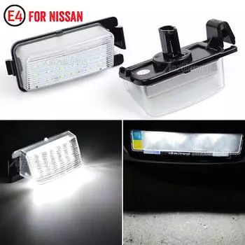 1 пара автомобильных светодиодных фонарей номерного знака для Nissan Tiida Livina Versa Cube для Infiniti Skyline V35 V36 G35