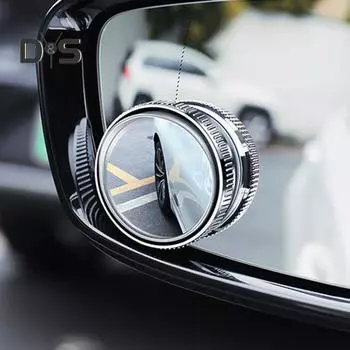 1 пара автомобильных зеркал для слепых зон, круглая присоска, вращающееся на 360 ° супер прозрачное стекло, универсальное внедорожник, грузовик, авто, широкоугольное зеркало заднего вида, зеркало заднего вида, реверсивное чёрный