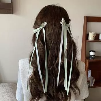 1 пара балетных лент, заколка, атласные весенние заколки, элегантная повязка на голову для женщин и девочек