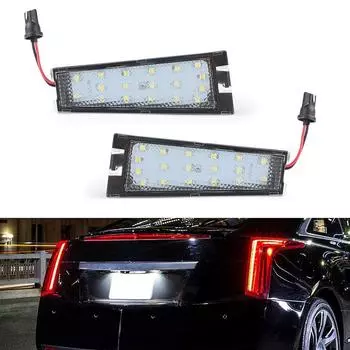 1 пара белых светодиодных фонарей номерного знака для седана Cadillac CTS 2008-2010 # 20901147