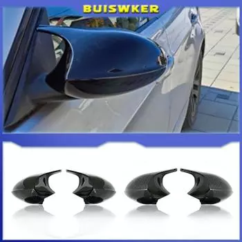 1 пара для BMW E87 E81 E82 E90 E91 E92 E93, боковая отделка заднего вида, ABS, углеродное волокно, стильное автомобильное зеркало заднего вида ABS Black