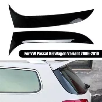 1 пара глянцевых черных боковых спойлеров на заднее окно для Volkswagen VW Passat B6 Wagon Variant 2006-2010