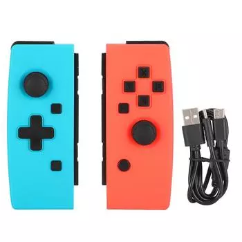 1 пара левый правый Bluetooth игровая консоль одноклавишное подключение геймпад контроллер для Switch(Сине-красный )