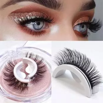 1 пара многоразовых самоклеящихся накладных ресниц 3D Mink Lashes Наращивание ресниц без клея 3 секунды на ношение Ресницы без клея 1
