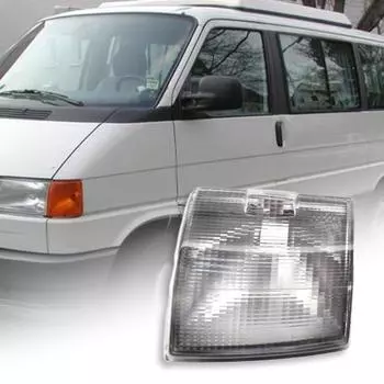 1 пара простых в установке корпусов автомобильных фонарей, передние сигнальные линзы 7D0953041C, ударопрочная защита белый