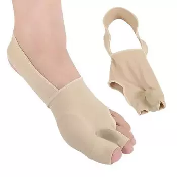 1 пара разделителей пальцев ног Hallux Valgus, корректор косточки большого пальца стопы, корректирующий носок, выпрямитель, корсет S бежевый