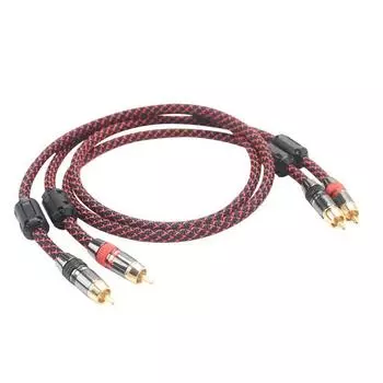 1 пара RCA аудио кабель 2 RCA на 2 RCA соединительные кабели HIFI стерео 4N OFC мужчина к мужчине для усилителя ЦАП ТВ автомобильная аудиосистема 1m
