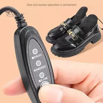1 пара USB электрическая стелька с подогревом 3 температурных режима регулируемая мужская женская зимняя грелка для ног плюшевая грелка для обуви S