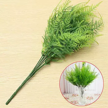 1 Pc 7 Branches 38 x 16cm Artificial Asparagus Fern Grass Plant Flower Home Floral Decoration Accessories
