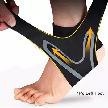 1 Pc Ankle Brace Support Compression Sleeve Elastic Foot Bandage Protective Wrap Sports Socks M