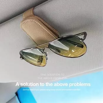 1 PC Car Glasses Holder Card Ticket Folder Auto Eyeglass Clip Multifunctional Sun Visor Storage Sunglasses Clip and Card Holder чёрный