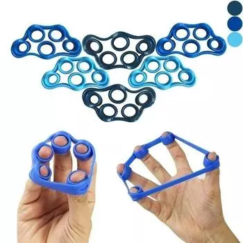 1 Pc Hand Gripper Silicone Finger Expander Finger Resistance Bands Finger Stretcher Hand Exerciser Grip Strength Wrist Exercise небесно-голубой