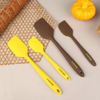 1 Pc Kitchen Silicone Cream Butter Cake Spatula Scraper Cake Cream Scraper Nonstick Butter Spatula Mixer DIY Cake Baking Tools 1 жёлтый