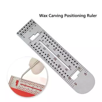 1 pc or 2 pcs or 3 pcs Dental Wax Carving Tool Set Stainless Steel Locating Guide Ruler Wax Block Carving Positioning Ruler 1 piece