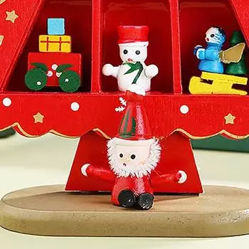 1 pc S/L Wooden Christmas Tree 3D Ornaments Creative Scene Xmas Party Layout Supplies Table Desktop Decorations Children s Gift As Picture