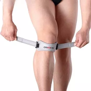 1 Pcs Adjustable Patella Pad Protector Brace Knee Support KneePad COYOCO Brand Anti Falls Injury Bandage Patella Guard Grey