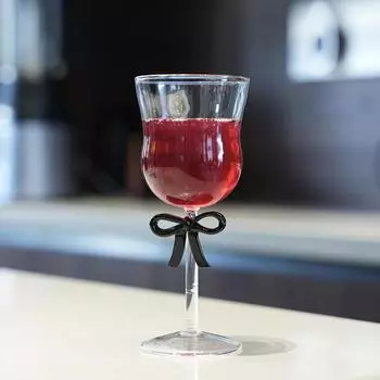 1 Piece 235ML Elegant Pink Bowknot Red Wine Glass Goblet Champagne Flute Creative Celebrity Sparking Wine Glass Cup 235ML красный