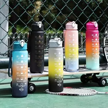 1 Piece of 750ml Gradient Leak Proof Water Hose with Time Markers, Portable and Powered, Ideal for Outdoor Activities серый
