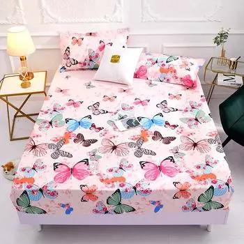 1 Piece Of Bed Sheet For Bedroom 100%Polyeste Elastic Band Around Bedding Fitted Sheet Only (Excluding Pillowcases) 75cmX200cm10cm