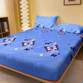 1 Piece Of Exquisite Butterfly Dance Pattern Frosted Bedsheet, Bedroom Printed Bedspread, Bedding (Excluding Pillowcases) 71x132cm