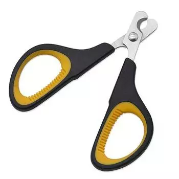 1 Piece of Pet Stainless Steel Nail Clippers, Scissors for Trimming, Cleaning, and Grinding Nails Suitable for Dog and Cat Claws чёрный