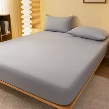 1 Piece Of Solid Matte Bedsheet, Light Gray Bedspread For Bedroom, Bedding (Excluding Pillowcases) 71x132cm светло-серый