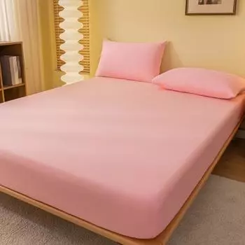 1 Piece Of Solid Matte Bedsheet, Pale Pink Bedspread For Bedroom, Bedding (Excluding Pillowcases) 71x132cm бледно-розовый