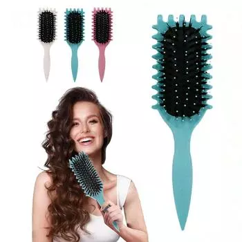 1 Piece Safety Airbag Scalp Massage Airbag Comb Plastic Anti-static Practical Care Multi-purpose Fashionable Comb зелёный