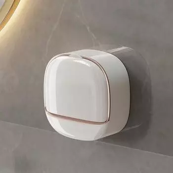 1 Piece Soap Box Free Punching Soap Box Wall-mounted Household High-grade Drain Water Storage Bathroom Toilet Soap Shelf