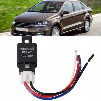 1*реле кабельной канатной дороги 1*автомобильное реле 12В 4-контактный черный
