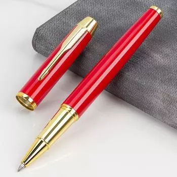 1 ручка + 2 стержня, высококачественная металлическая ручка для подписи, 0,5 мм, офисная шариковая ручка, ручка для письма